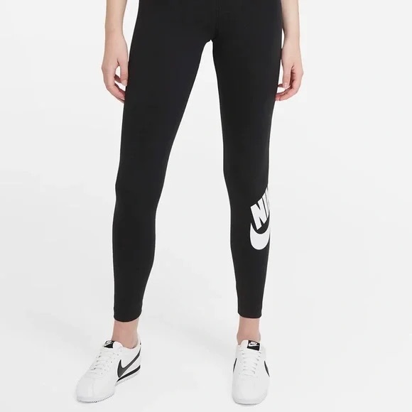 Nike Pants - Nike Sportswear Essentials Cotton Blend Leggings Logo at Calf Area Size X-Large